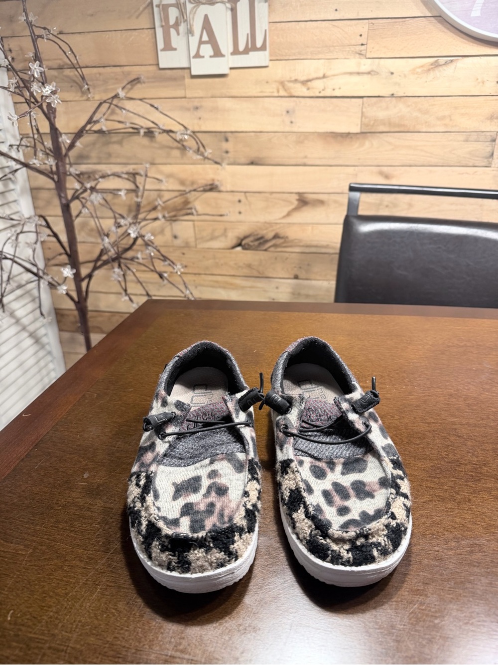 Hey Dude Women Wendy Style Leopard Print Slip-On
